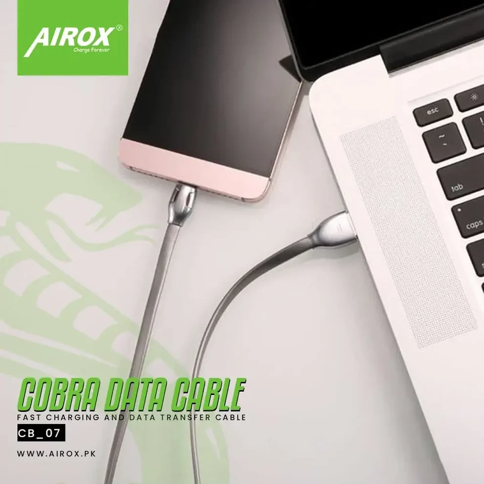 AIROX Cobra Super Fast Charging, Data Cable 3.0A, | Qualcomm Fast Charging Supported