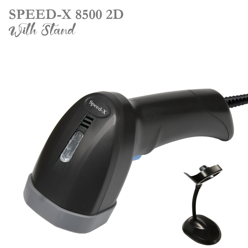 SPEED-X 8500 2D WIRE CMOS HANDHELD BARCODE SCANNER (Plug And Play USB Cable)