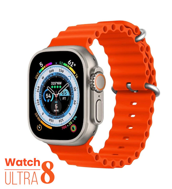 WATCH 8 ULTRA SMART WATCH 2022 NEW NFC WIRELESS CHARGING ORANGE