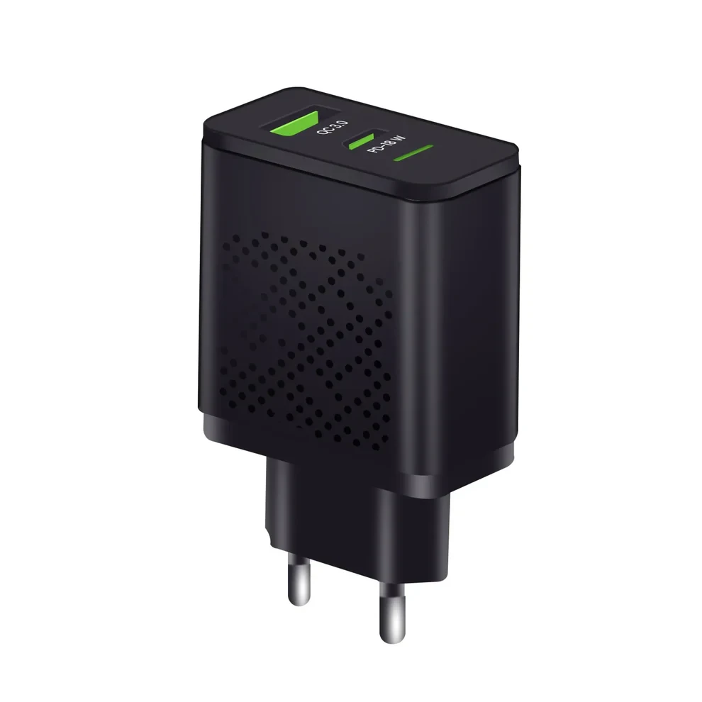 Airox Ad04 Type C Adapter, 18 Watt fast Charging ,PD Adapter With QC Port